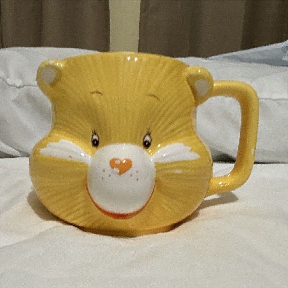 American Greetings Care Bears Funshine Bear Figural Ceramic Mug Yellow 53033